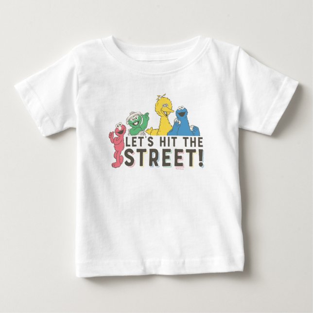 T-shirt Pour Bébé Rue Sésame | Faisons un tour dans la rue ! (Devant)