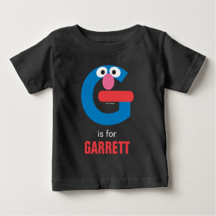 T-shirt Pour Bébé Rue Sésame   G est pour Grover