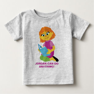 T-shirt Pour Bébé Rue Sésame Julia Lire un livre