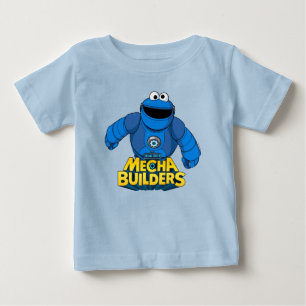 T-shirt Pour Bébé Rue Sésame   Méca Builders Cookie In Action