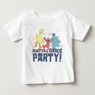 T-shirt Pour Bébé Rue Sésame Monster Dance Party