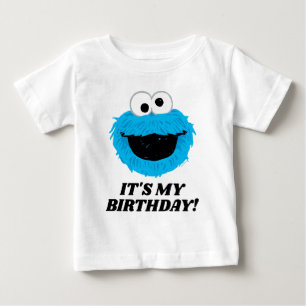 T-shirt Pour Bébé Rue Sésame   Monstre des Cookies - C'est mon anniv