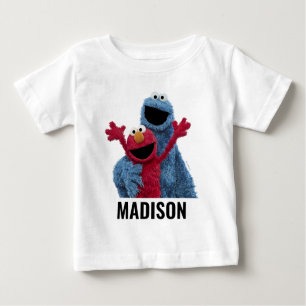 T-shirt Pour Bébé Rue Sésame Monstre Elmo & Cookie