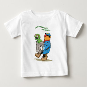 T-shirt Pour Bébé Rue Sésame Oscar & Bruno l'éboueur