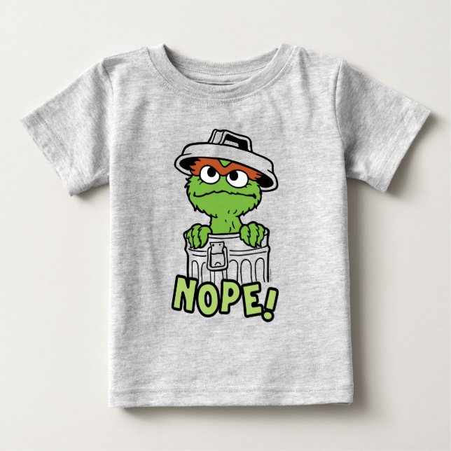 T-shirt Pour Bébé Rue Sésame | Oscar le Grouch Nope! (Devant)