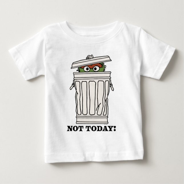 T-shirt Pour Bébé Rue Sésame | Oscar le Grouch Pas aujourd'hui! (Devant)