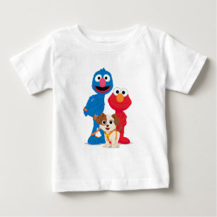 T-shirt Pour Bébé Rue Sésame Tango Avec Grover & Elmo