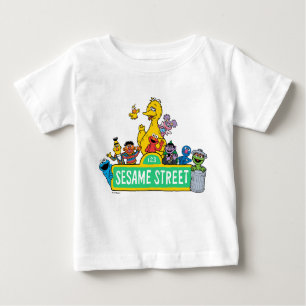 T-shirt Pour Bébé Rue Sésame Tout autour de l'enseigne de la rue S