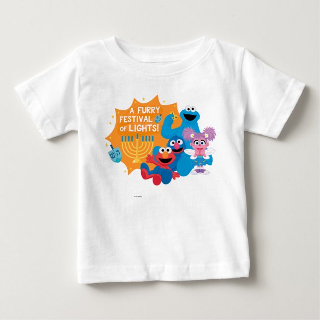 T-shirt Pour Bébé Rue Sésame | Un festival de lumières furieuses ! (Devant)
