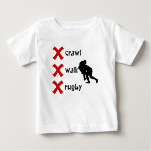 T-shirt Pour Bébé Rugby de promenade de rampement
