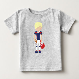 T-shirt Pour Bébé Rugby, Football Américain, Joli Garçon, Cheveux Bl