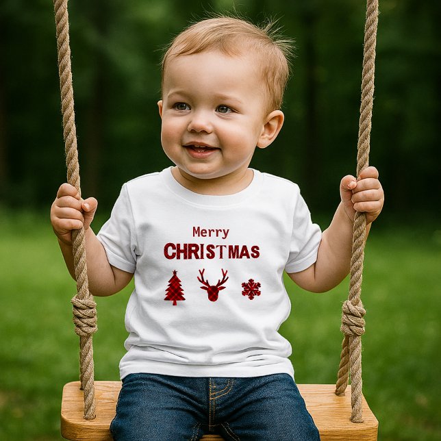 T-shirt Pour Bébé rustic scottish christmas script  (Créateur téléchargé)