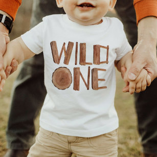 T-shirt Pour Bébé Rustic Wild Un 1er anniversaire