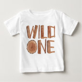 T-shirt Pour Bébé Rustic Wild Un 1er anniversaire (Devant)