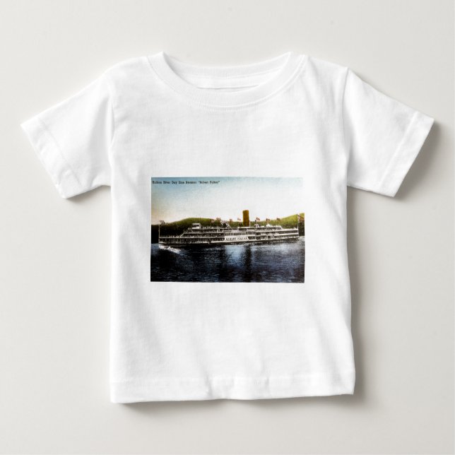 T-shirt Pour Bébé S.S. Robert Fulton - Ligne de la rivière Hudson (Devant)