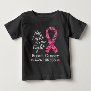 T-shirt Pour Bébé Sa lutte est notre lutte Sensibilisation au cancer