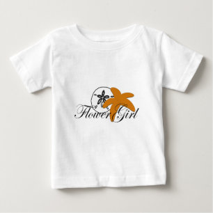 T-shirt Pour Bébé Sable Dollar Starfish Flower Girl