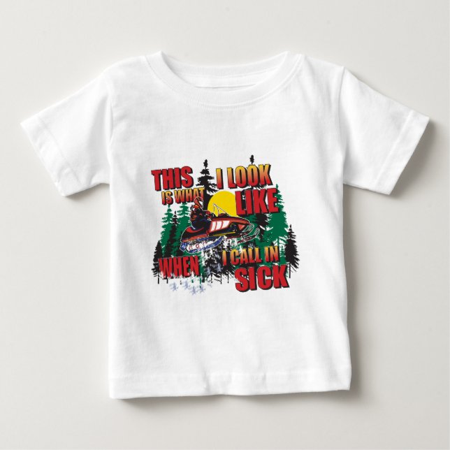 T-SHIRT POUR BÉBÉ S'ABSENTER POUR MALADIE (Devant)