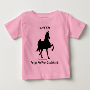 T-shirt Pour Bébé Saddlebed Horse Silhouette