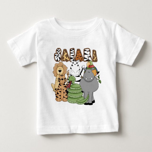 T-shirt Pour Bébé Safari animal (Devant)
