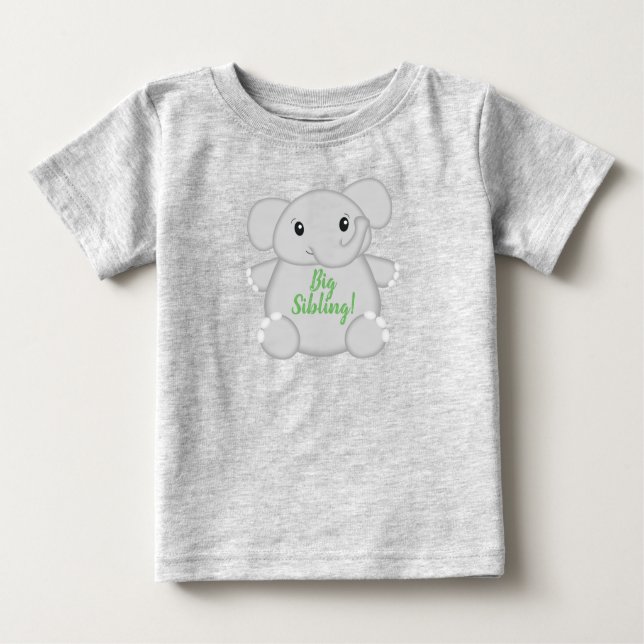 T-shirt Pour Bébé Safari Baby shower éléphant (Devant)