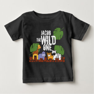 T-shirt Pour Bébé Safari personnalisé UN 1er anniversaire