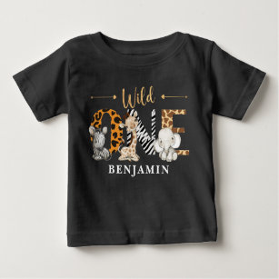 T-shirt Pour Bébé Safari Wild One Baby Animaux