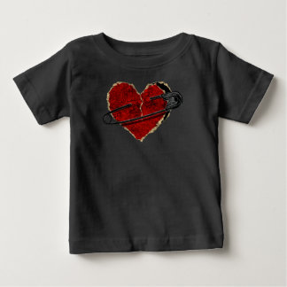 T-shirt Pour Bébé Safety Pin Heart Punk Rock Emo Goth Classic