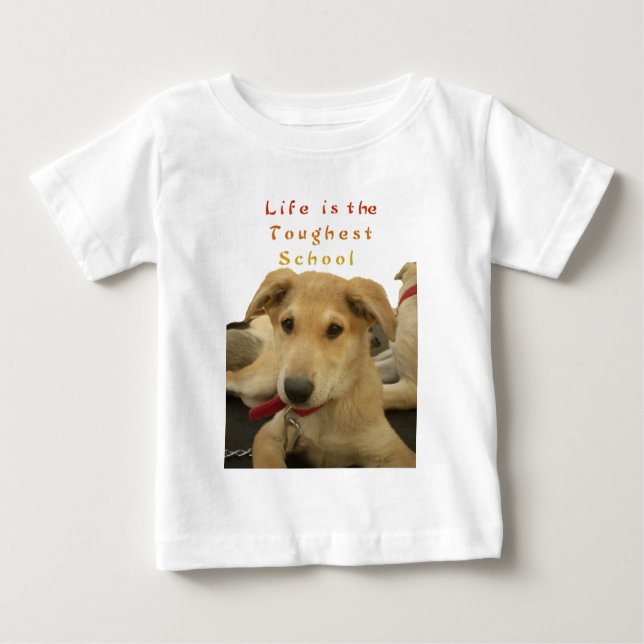 T-shirt Pour Bébé Sagesse d'or : Une vision oeil de chien de l'école (Devant)