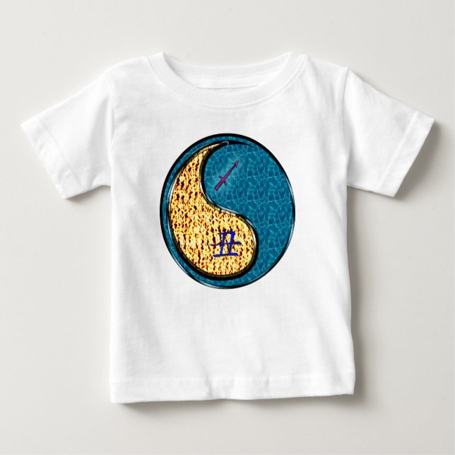 T-shirt Pour Bébé Sagittaire & Bœuf d'eau (Devant)