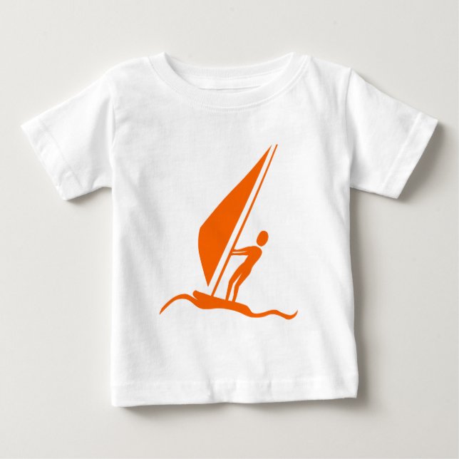 T-shirt Pour Bébé Sailboarding - Orange (Devant)