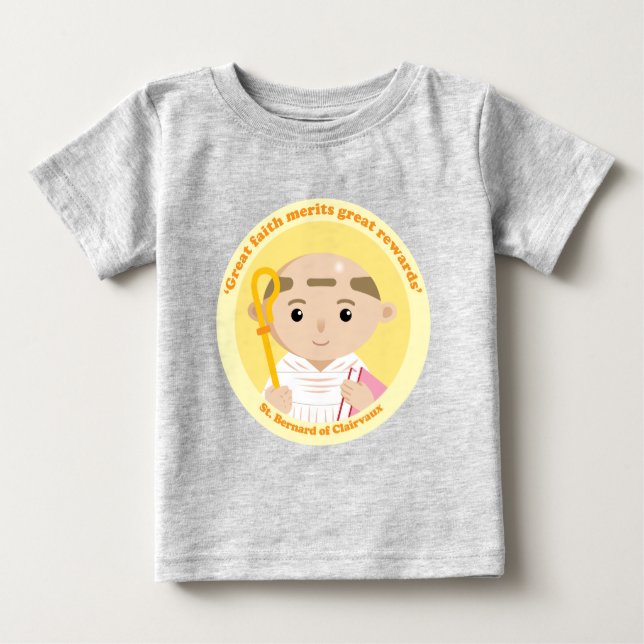 T-shirt Pour Bébé Saint Bernard de Clairvaux (Devant)