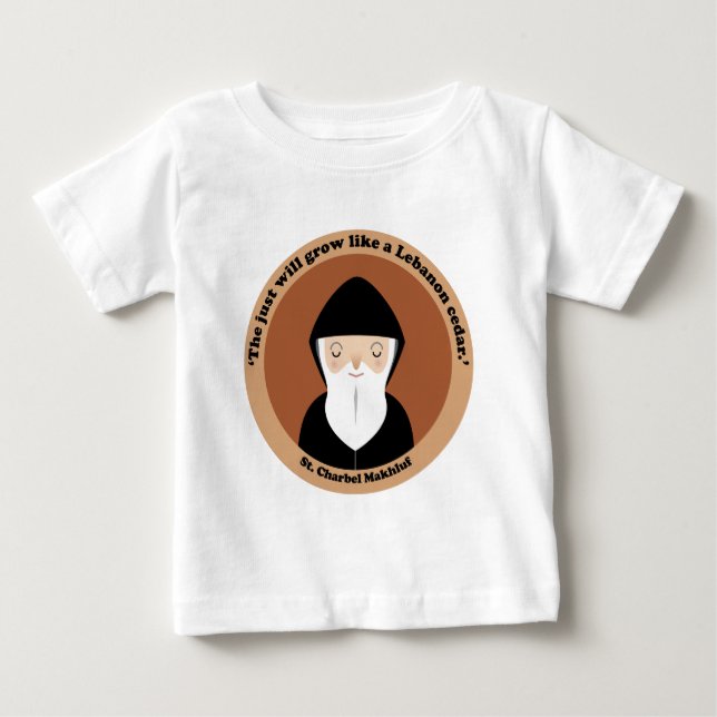 T-shirt Pour Bébé Saint Charbel Makhluf (Devant)