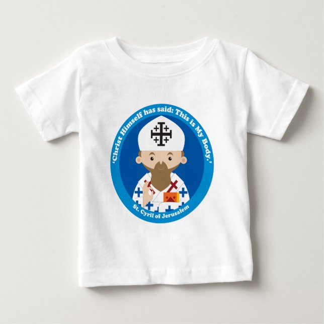 T-shirt Pour Bébé Saint Cyrille de Jérusalem (Devant)