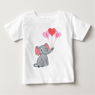 T-shirt Pour Bébé Saint-éléphant Saint-Valentin