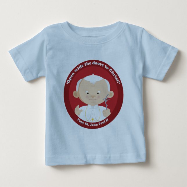 T-shirt Pour Bébé Saint Jean-Paul II (Devant)
