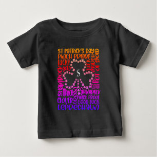T-shirt Pour Bébé Saint-Patrick Jour de la Fête Feuille de Trèfle In