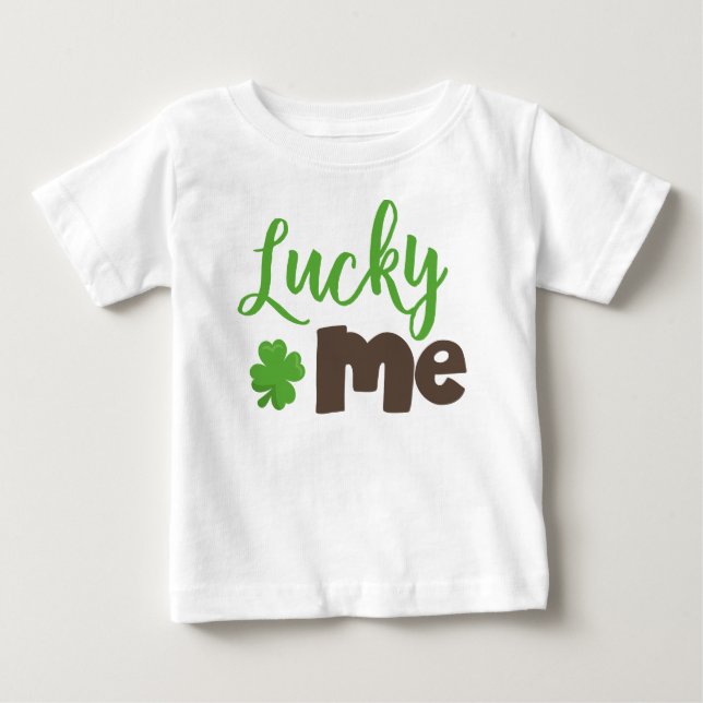 T-shirt Pour Bébé Saint Patrick, Lucky Clovers, Lucky Me (Devant)