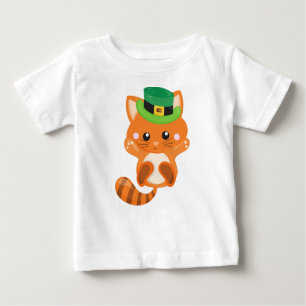 T-shirt Pour Bébé Saint Patrick's Day, Orange Cat, Casquette Leprech