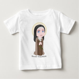 T-shirt Pour Bébé Saint Therese de catholique mignon de Lisieux