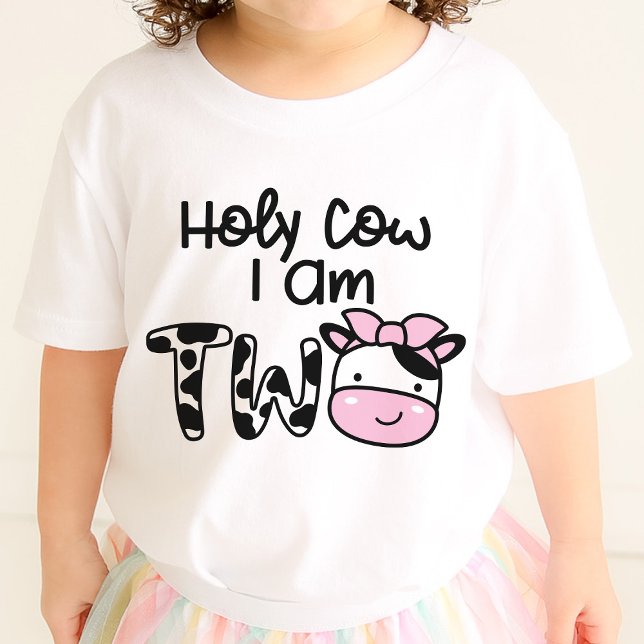 T-shirt Pour Bébé Saint Vache Je suis deux fille 2e anniversaire T-s (Créateur téléchargé)