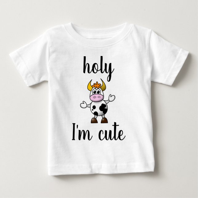 T-shirt Pour Bébé Saint-Vache Je suis mignon T-shirt bébé (Devant)