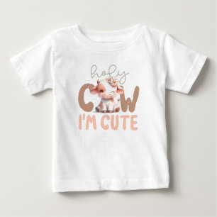 T-shirt Pour Bébé Saint Vache Je suis mignon T-shirt bébé Genre Neut