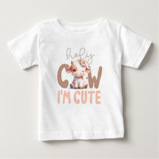 T-shirt Pour Bébé Saint Vache Je suis mignon T-shirt bébé Genre Neut