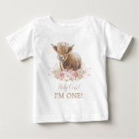 Saint Vache Je suis un Boho rose Floral 1er annive