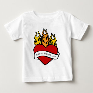 T-shirt Pour Bébé Saint Valentin Coeur Tattoo Baby T Chemise