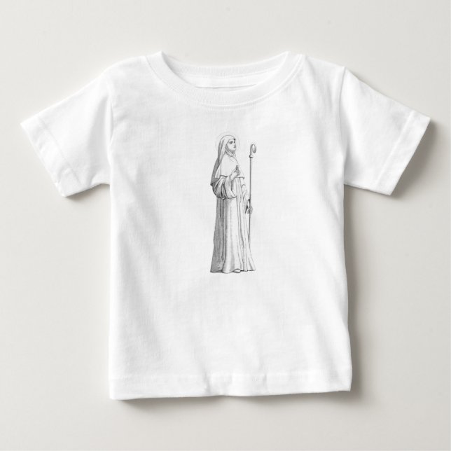 T-shirt Pour Bébé Sainte Catherine de Sienne Vierge (Devant)