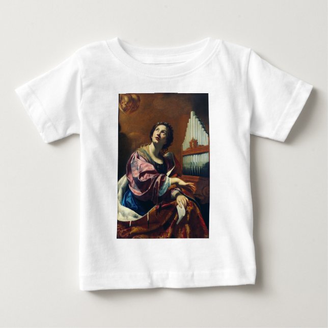 T-shirt Pour Bébé Sainte Cécile Premium "Concert céleste" Impression (Devant)