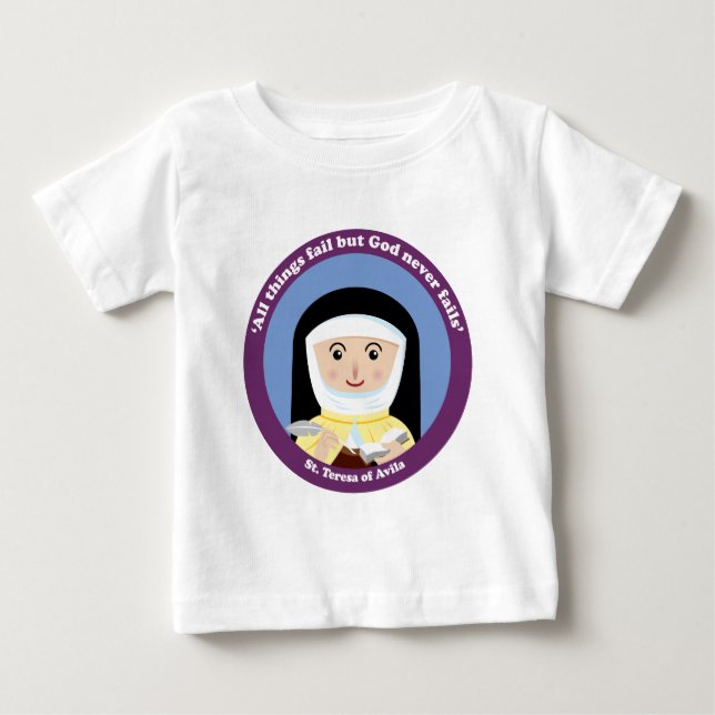 T-shirt Pour Bébé Sainte-Thérèse d'Avila (Devant)