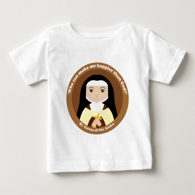 T-shirt Pour Bébé Sainte Thérèse des Andes (Devant)